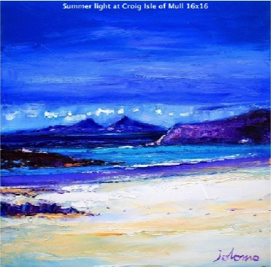 Summer light at Croig Isle of Mull 16x16  SOLD